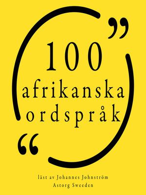 cover image of 100 afrikanska ordspråk